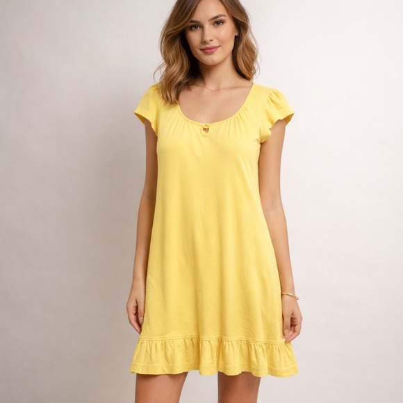 UP Fashion Dresses & Skirts - Upfashion Yellow Cap Sleeve Cotton Dress EU 36 US Size 6